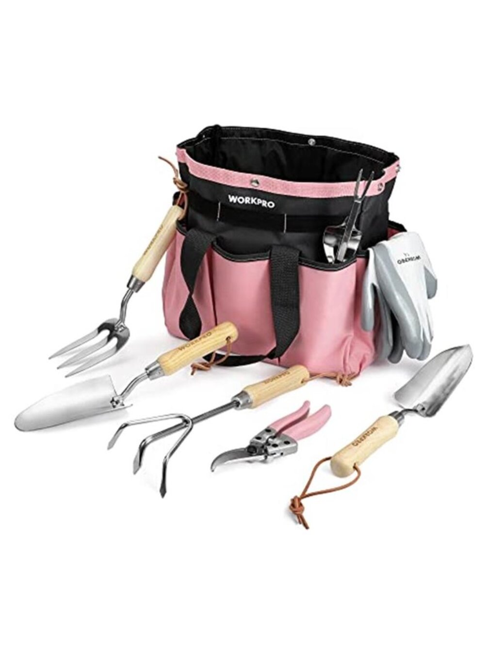 Garden Tool Set Stainless Steel Gardening Kit Tote Bag Gloves Pruner Hand Tools